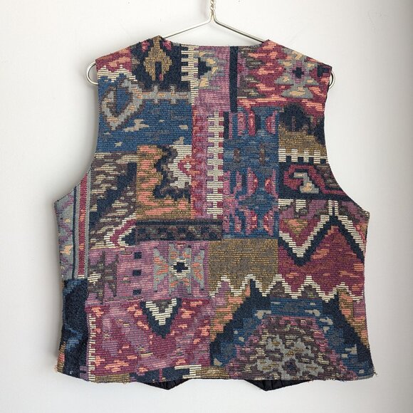 Deborah Murray Tapestry Abstract Southwestern Style Vest - Picture 6 of 6